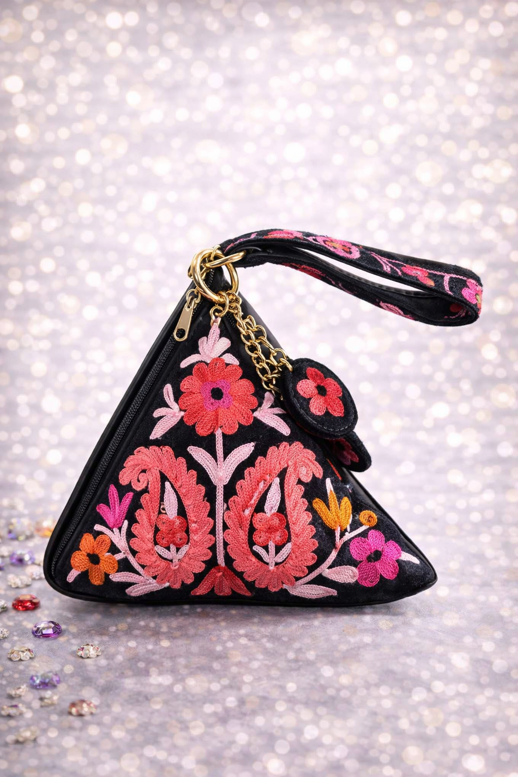 Hand Embroided Purse for women , Crewel embroidery, Kashmiri Hand Embroidery ,Ethnic bag